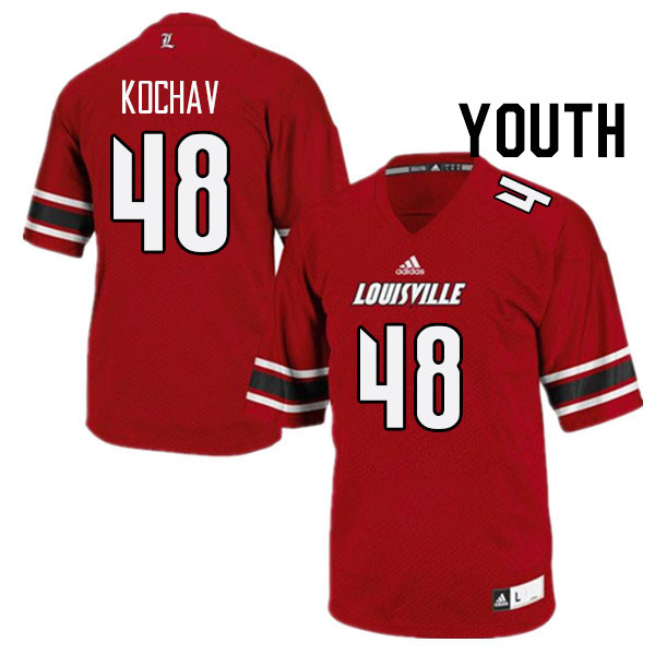 Youth #48 Shai Kochav Louisville Cardinals College Football Jerseys Stitched Sale-Red - Click Image to Close